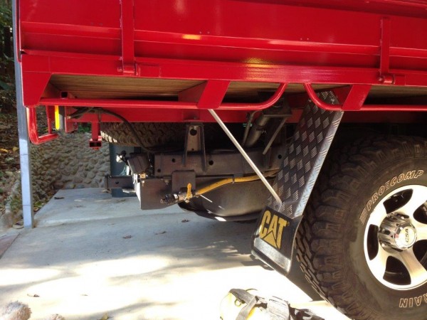 Before raising the fuel tank